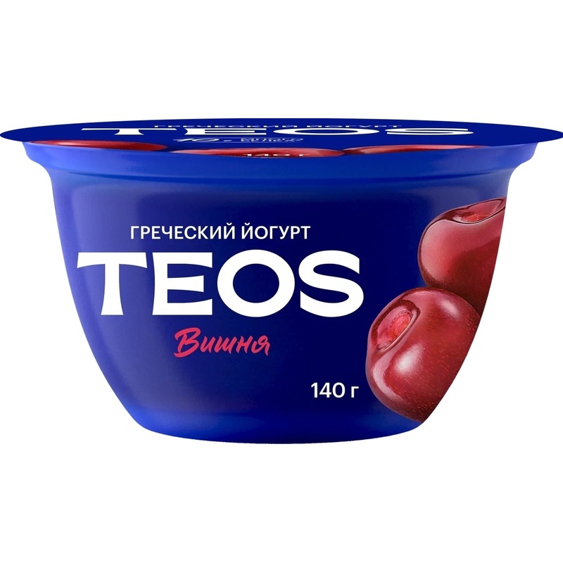 Изображение товара Йогурт TEOS Греческий вишня 2% 140 г