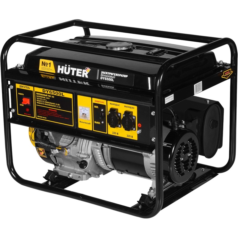 Изображение товара Генератор бензиновый Huter DY6500L 5.5 кВт резервное электроснабжение