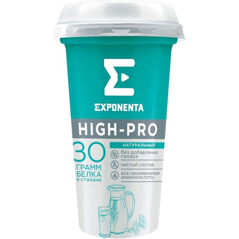 Изображение товара Напиток кисломолочный Exponenta High-Pro обезжиренный натуральный 250 г