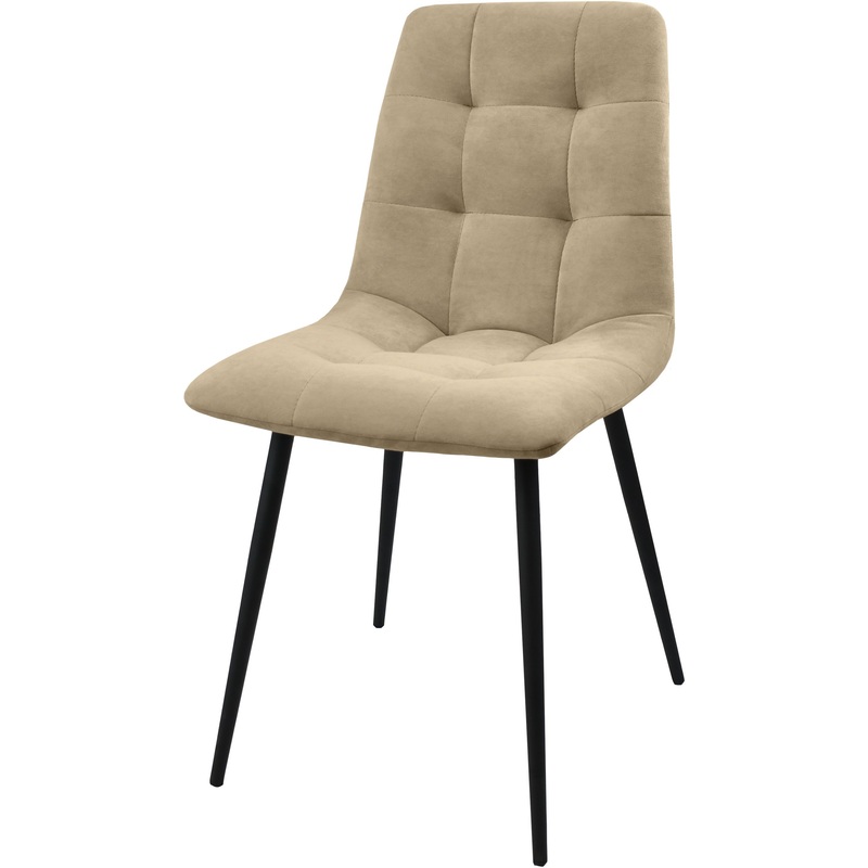 Изображение товара Стул обеденный Риполи Latte/чёрный муар (ткань, металл)