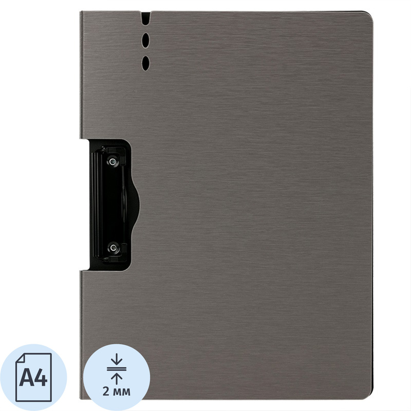 Изображение товара Папка-планшет с крышкой Deli A4 серый, водоотталкивающая, для документов