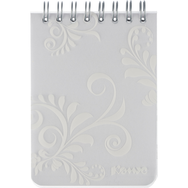 Изображение товара Блокнот Комус Русская серия А7 50 листов белый в клетку на спирали (76х117 мм)