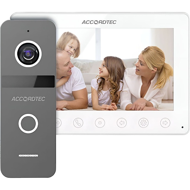 Изображение товара Комплект видеодомофона AccordTec AT-home10 WH-GR белый