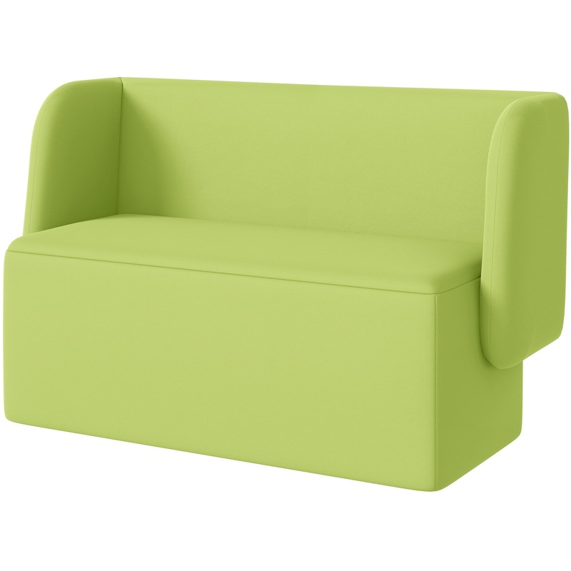 Изображение товара Двухместный диван Стримлайн Д5-02 фисташковый из искусственной кожи