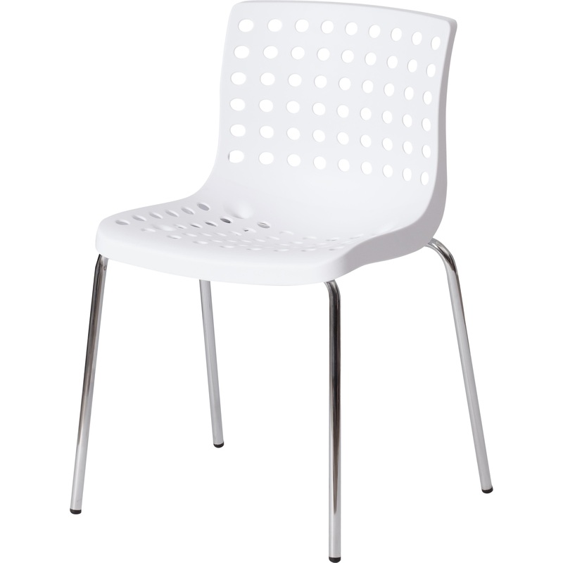 Изображение товара Обеденный стул TetChair Skalberg 19801 белый пластиковый со стальным каркасом