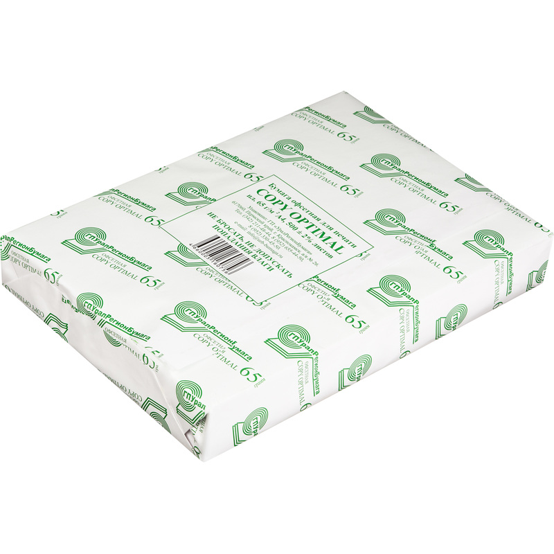 Изображение товара Писчая бумага А4 65 г/кв.м 90 белизна 500 листов Россия