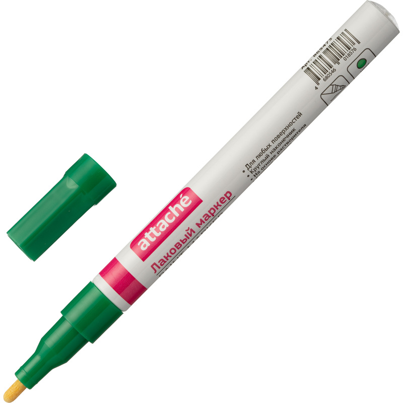 Изображение товара Промышленный лаковый маркер Attache зелёный 1-2 мм запайка