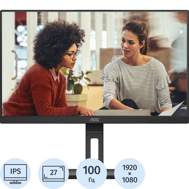 Изображение товара Монитор 27" AOC 27E3QAF чёрный
