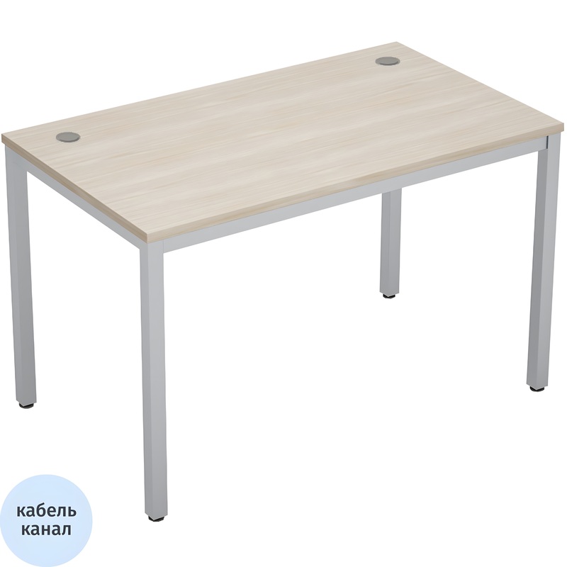 Изображение товара Стол прямой Avance 6М.008 шамони светлый алюминий матовый 1200х700х750 мм