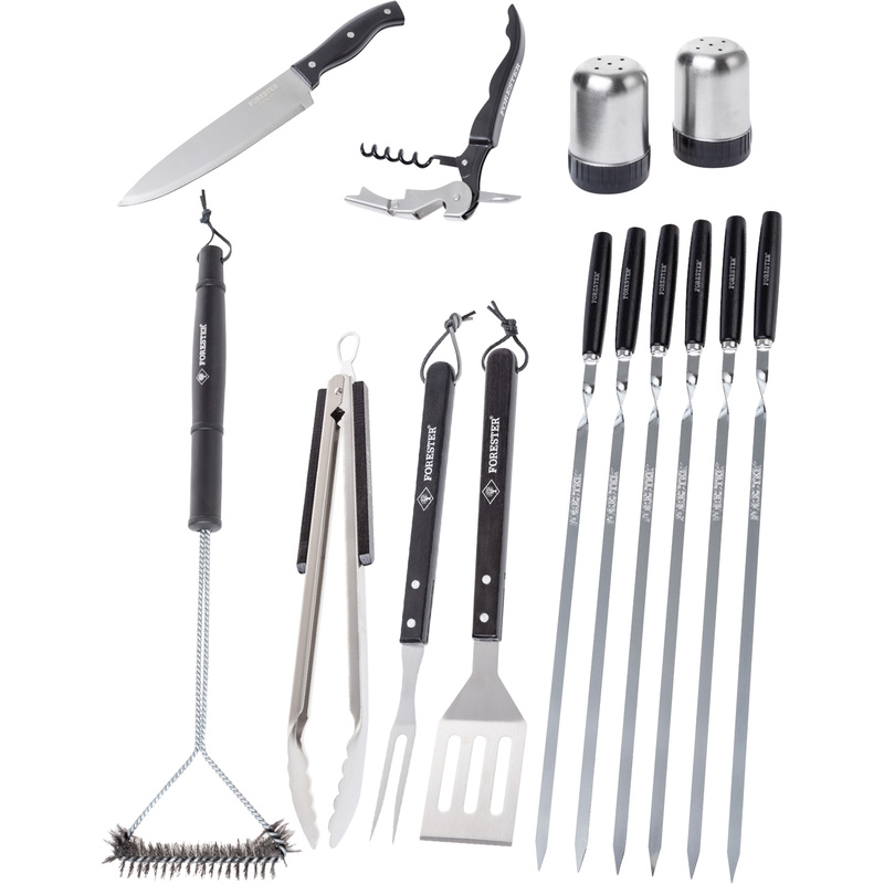 Изображение товара Набор для барбекю Forester 14 предметов в кейсе с инструментами для гриля