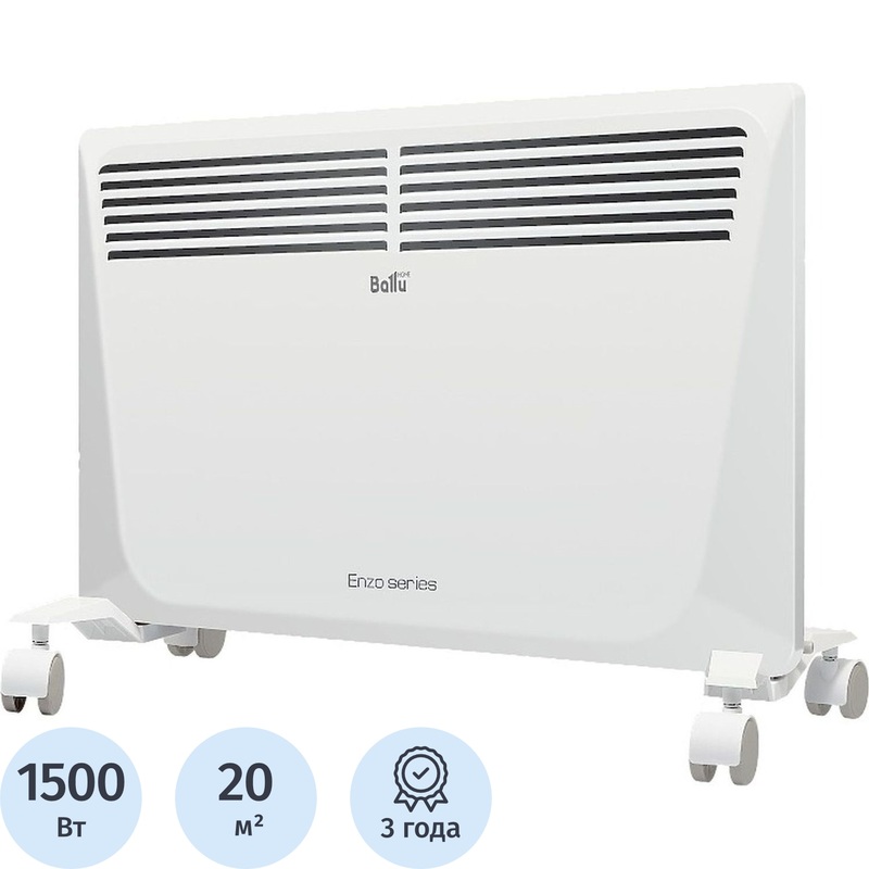 Изображение товара Конвектор Ballu BEC/EZER-1500 белый 1500 Вт для помещений до 20 кв.м
