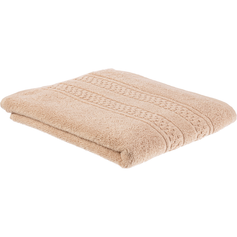 Изображение товара Полотенце махровое Комус Данмор бежевое 70х120 см 450 г/кв.м