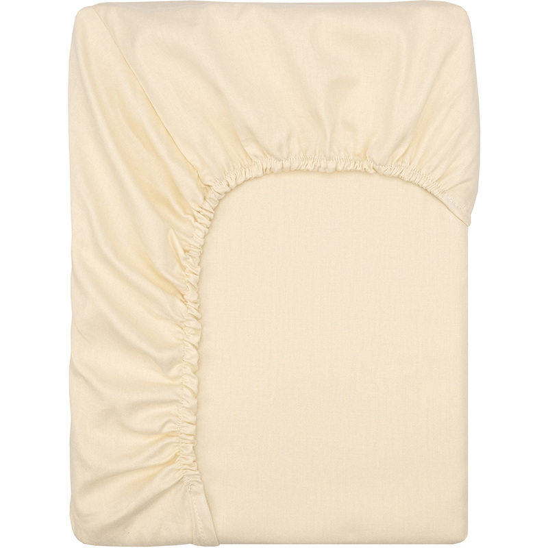 Изображение товара Простыня на резинке Monocolor 160x200x25 см сатин 125 г/кв.м кремовая