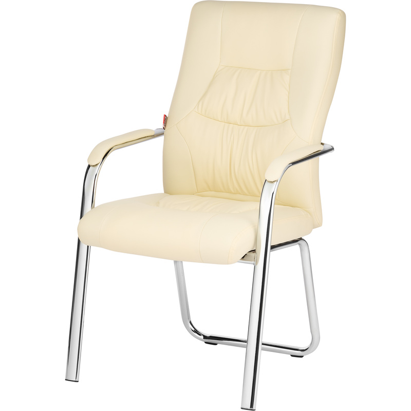 Изображение товара Уценка.Конференц-кресло Easy Chair 807 VPU бежевое (искусственная кожа, металл хромированный)
