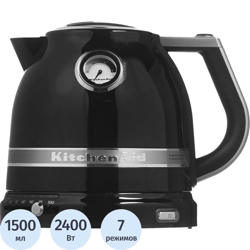 Изображение товара Электрический чайник KitchenAid 5KEK1522EOB 1.5л чёрный с функциями защиты и поддержания температур