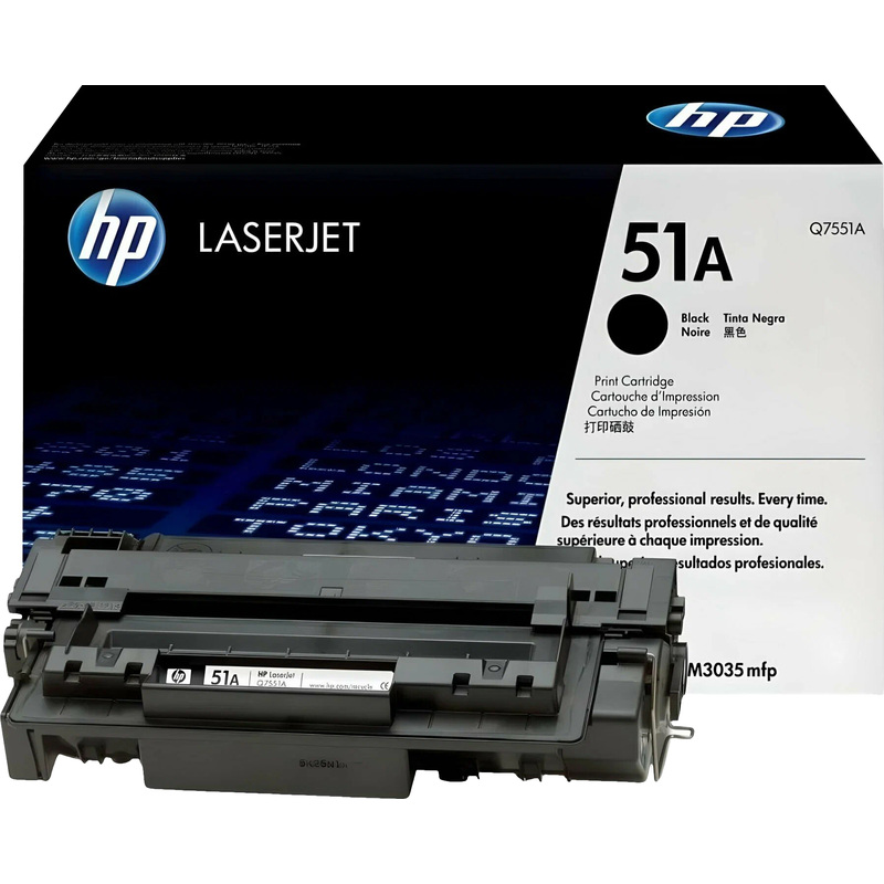 Изображение товара Лазерный картридж HP 51A Q7551A черный оригинальный 6500 страниц
