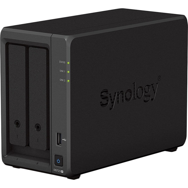 Изображение товара Сетевое хранилище NAS Synology DS723+ 2Bay процессор AMD Ryzen 2Гб RAM