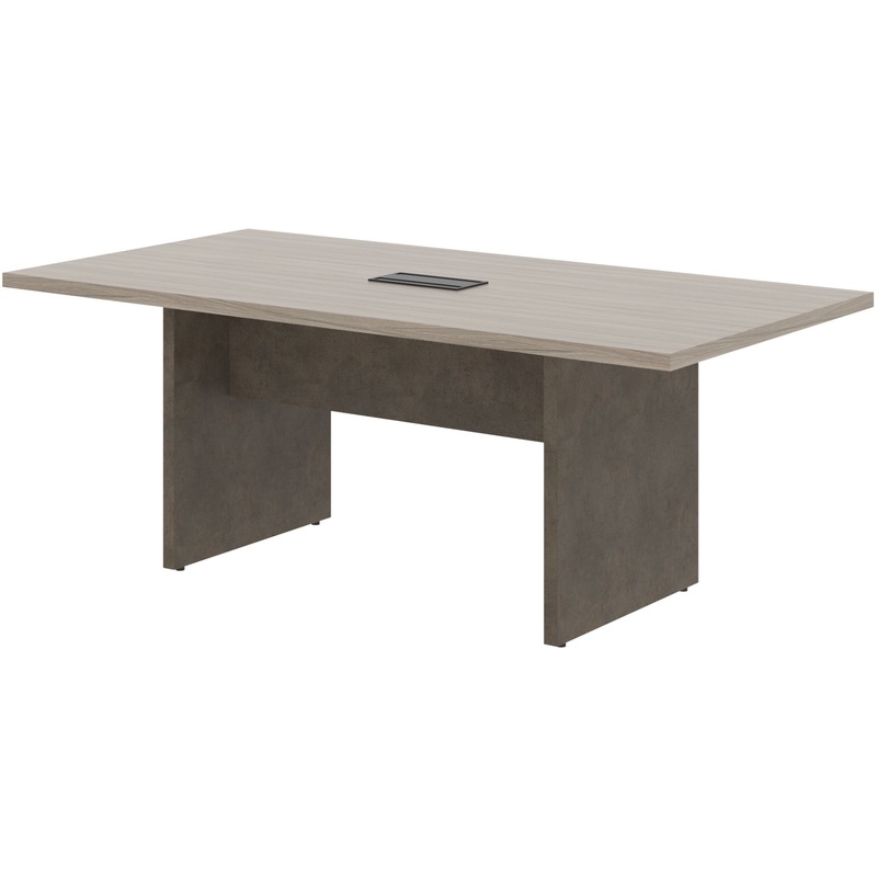 Изображение товара Стол для переговоров Wood&Stone СФ-531101 с кабель-каналом (бетон чикаго тёмный/дрифтвуд, 2000х1020х760 мм)