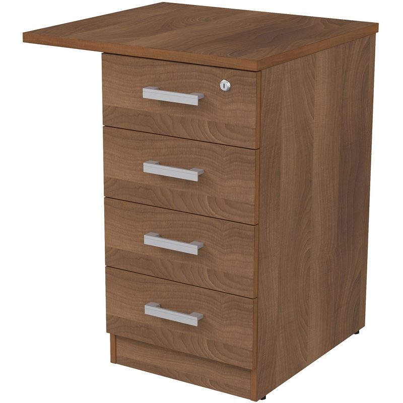 Изображение товара Тумба приставная 2ТЗ.002.5 с замком шамони тёмный 550х600х750 мм