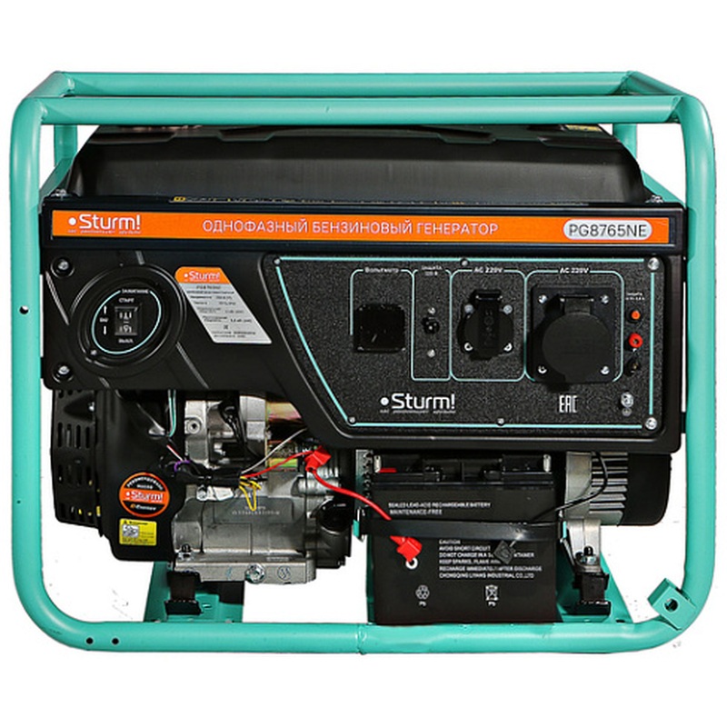 Изображение товара Генератор бензиновый Sturm PG8765NE мощный с электрозапуском 6.5 кВт