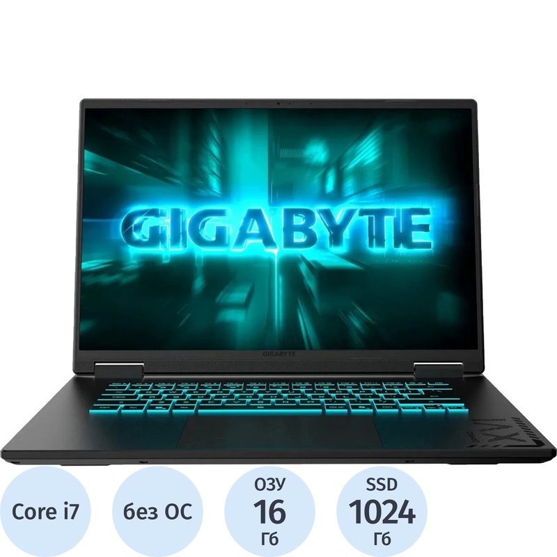 Изображение товара Игровой ноутбук Gigabyte Gaming A16 GA6H с Intel Core i7 16GB SSD