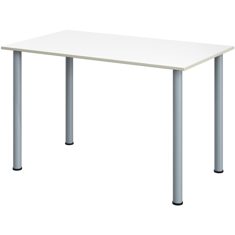 Изображение товара Стол обеденный Комус МДС с заглушками на опорах серый 120x70 см