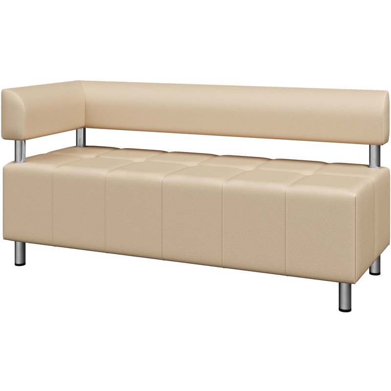 Изображение товара Угловой модуль дивана Юнит-Док U2-R бежевый из искусственной кожи