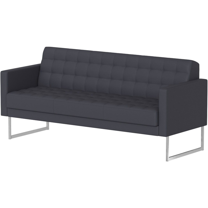 Изображение товара Трехместный диван Chairman Варна базальт серый искусственная кожа офисный дизайн