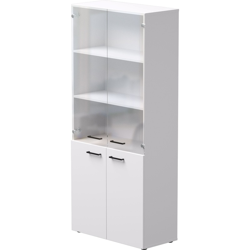 Изображение товара Шкаф для документов EVO 254H004W3 закрытый со стеклом белый 800х383х1835 мм