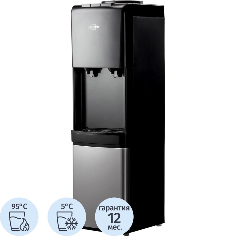 Изображение товара Кулер для воды Vatten V42NE черный с нагревом и охлаждением