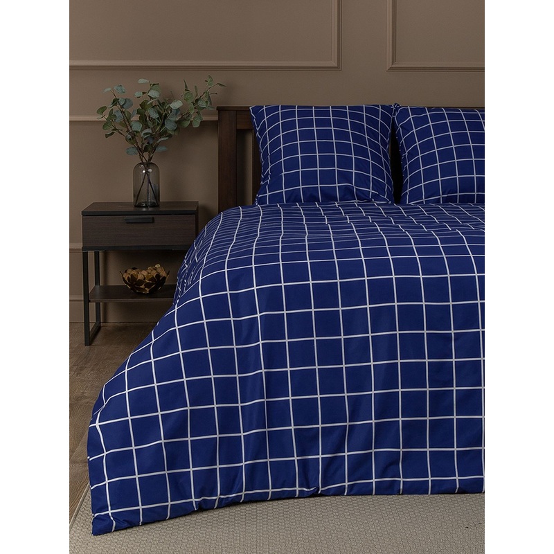 Изображение товара Постельное белье Amore Mio Indigo 92976 1.5-спальное микрофибра синяя