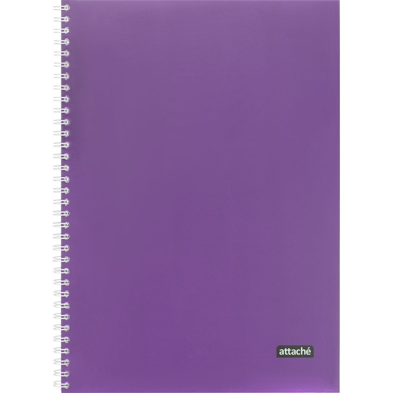Изображение товара Бизнес-тетрадь Attache А4 96 листов в клетку на спирали фиолетовая отделка