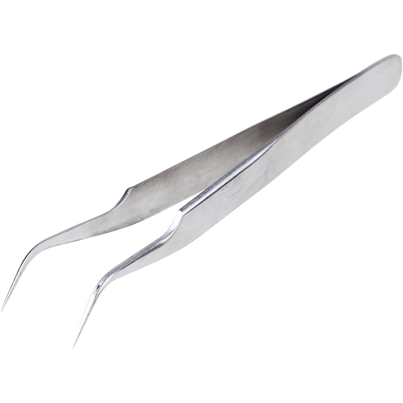 Изображение товара Изогнутый узкий пинцет из нержавеющей стали 125 мм REXANT