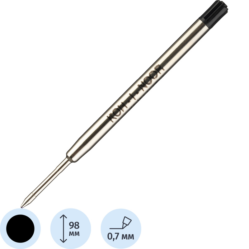 Изображение товара Металлический стержень для шариковых ручек Parker 98 мм черный