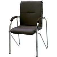 Конференц-кресло Easy Chair Samba черный (экокожа, металл   хромированный)