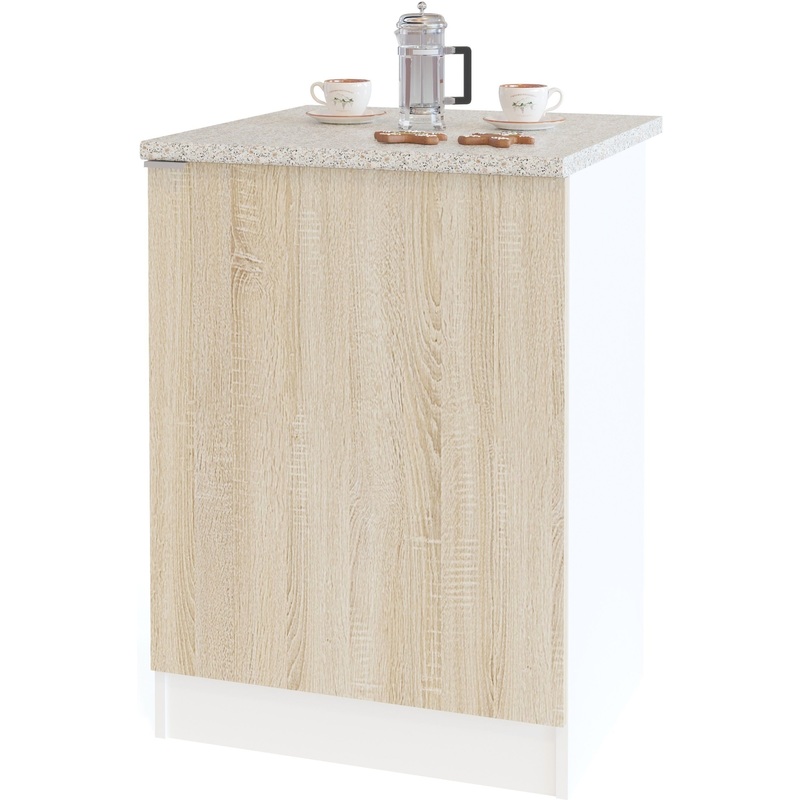 Изображение товара Напольный шкаф Сокол ТК-06 дуб сонома белый 600x600x850 мм