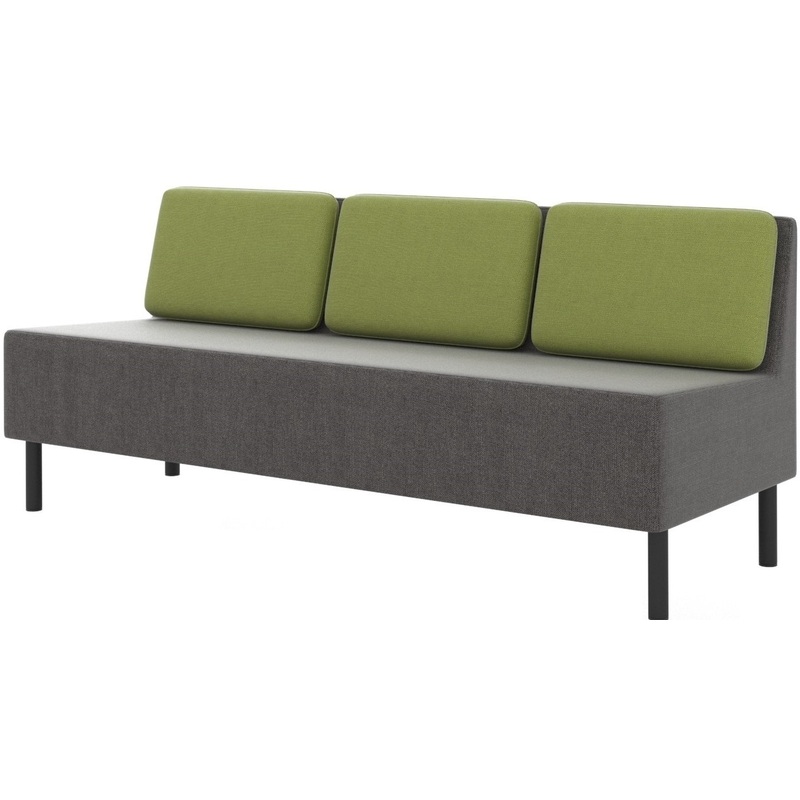 Изображение товара Модульный диван Select 3-М трехместный серый/зеленый