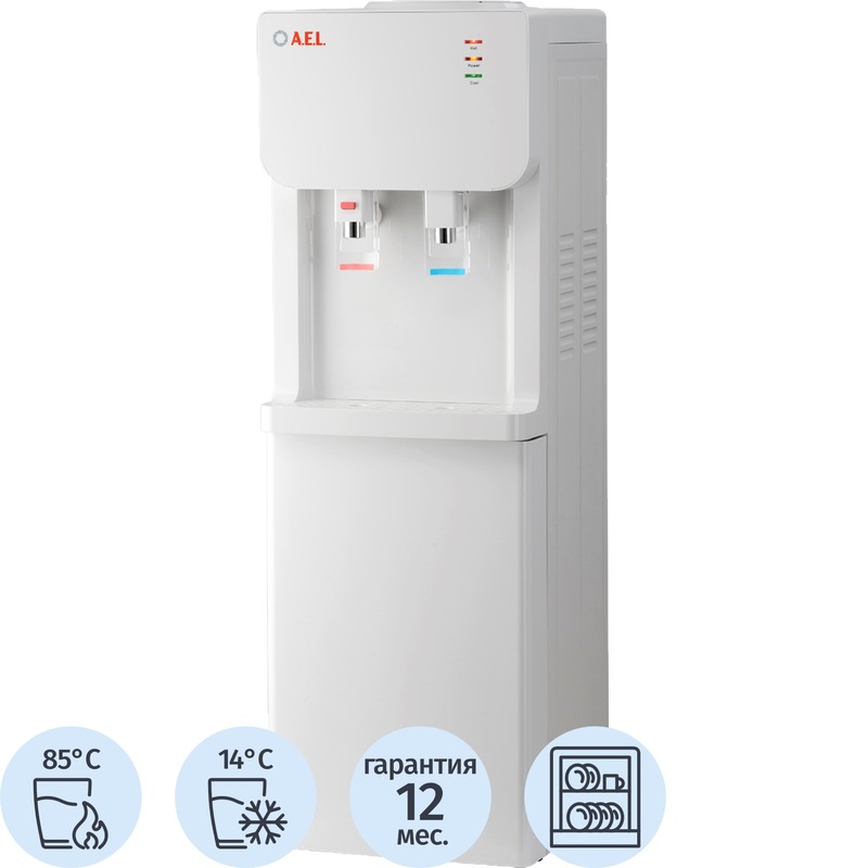 Изображение товара Кулер для воды AEL LD-AEL-18c белый с нагревом и охлаждением