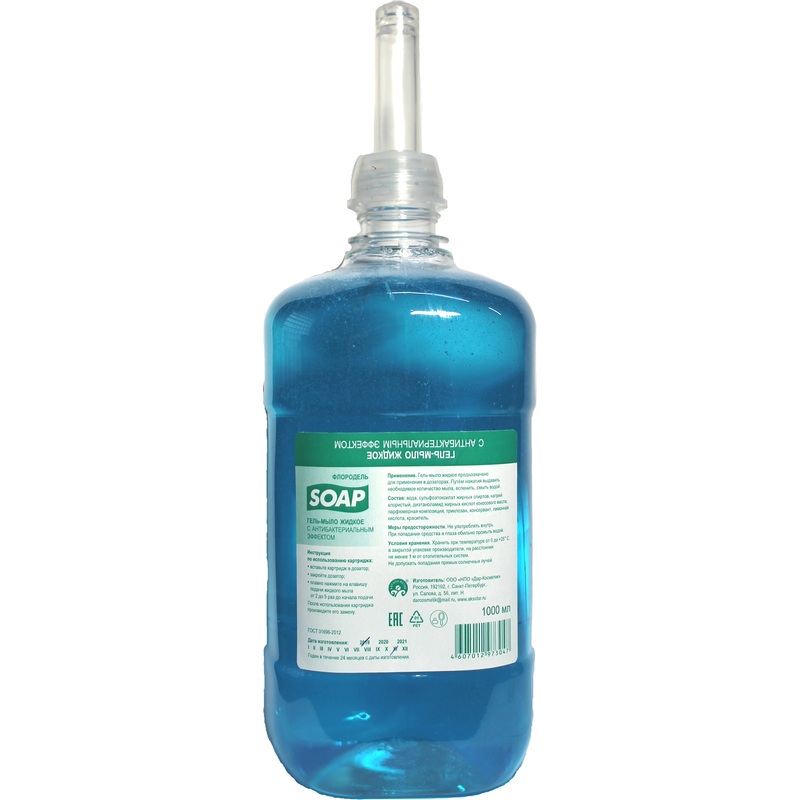 Изображение товара Жидкое гель-мыло Флородель с антибактериальным эффектом 1000 мл для рук и тела