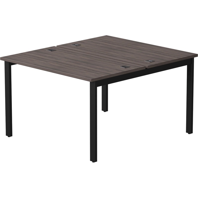 Изображение товара Рабочая станция EVO 254S018DK9005 двухместная дуб пасадена/чёрная 1180х1370х755 мм