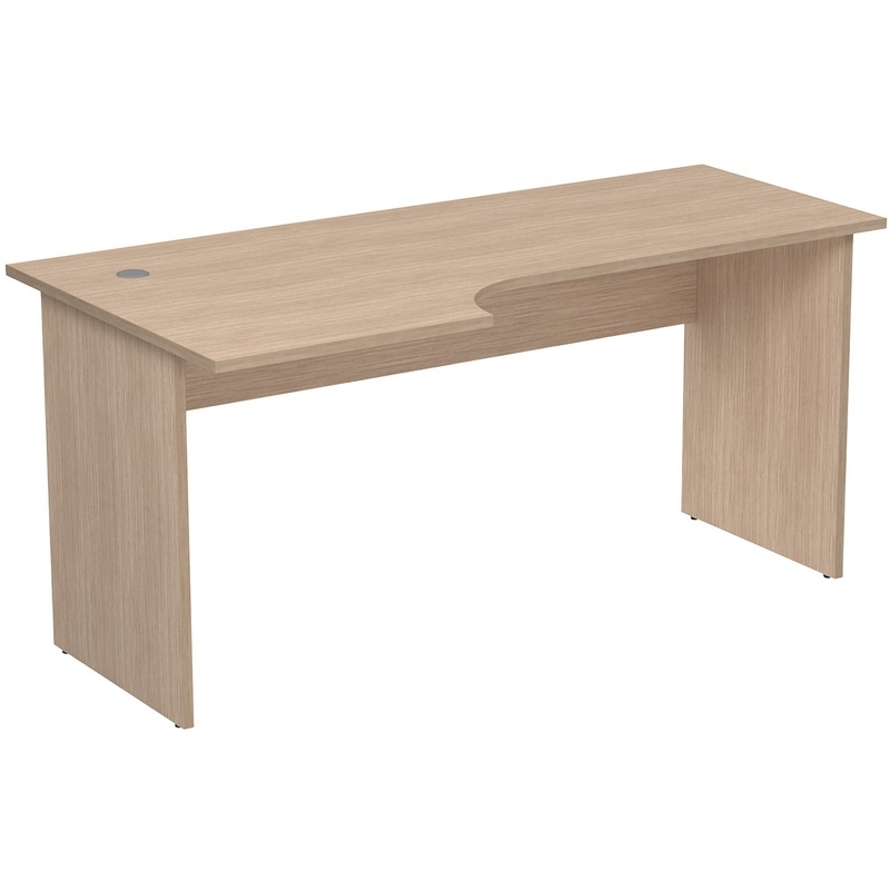 Изображение товара Криволинейный письменный стол 2С.043 левый new дуб 1600x800x750 мм стильный и прочный