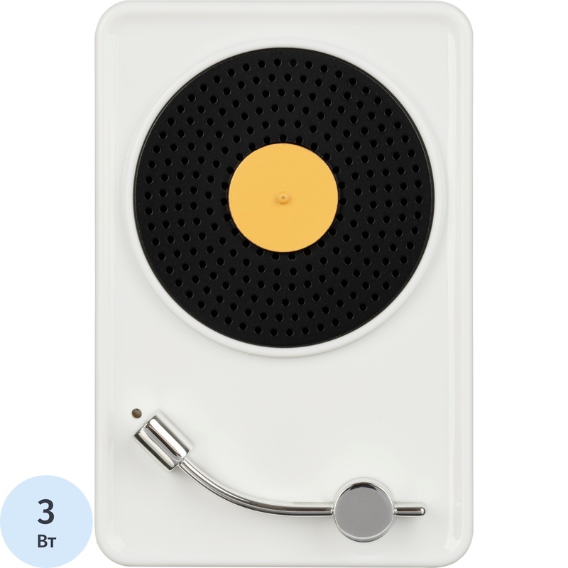 Изображение товара Портативная колонка Vintage белая с микрофоном и Bluetooth 5.0