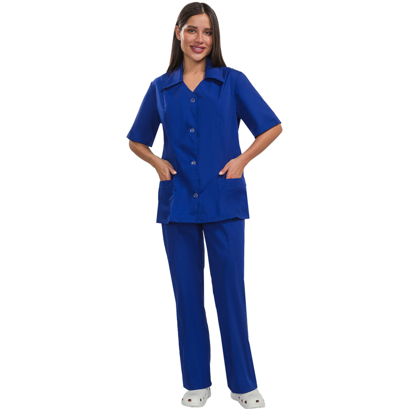 Изображение товара Костюм для горничных и уборщиц у12-КБР васильковый размер 48-50 рост 170-176