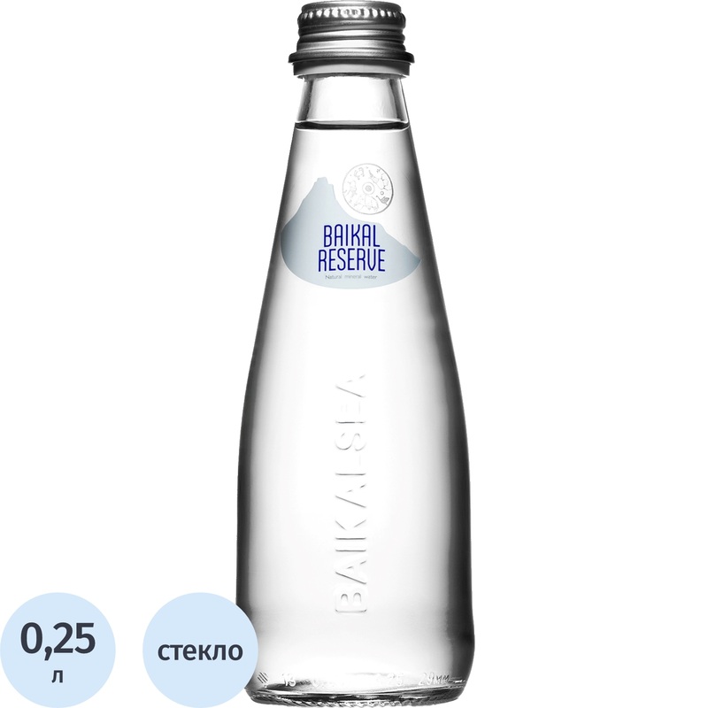 Изображение товара Минеральная вода Baikal Reserve лечебно-столовая 0.25 л газированная