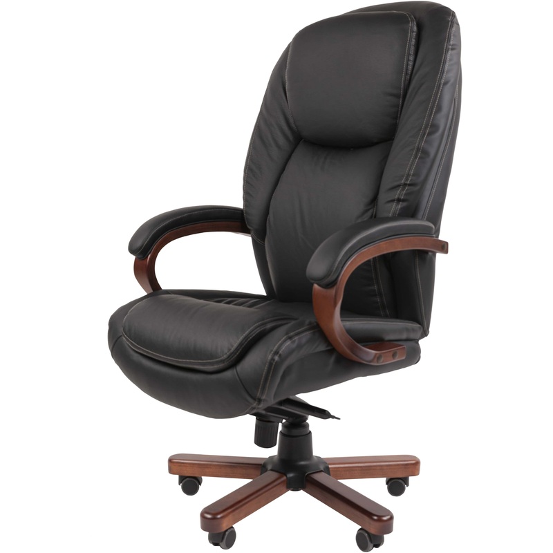 Изображение товара Кресло для руководителя Chairman 408 натуральная кожа металл Россия