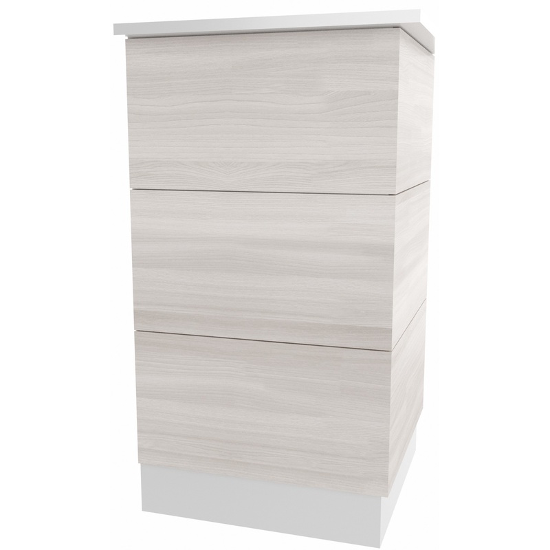 Изображение товара Модуль угловой Steel Reception правый (дуб светлый/белый, 684х684х1200 мм)