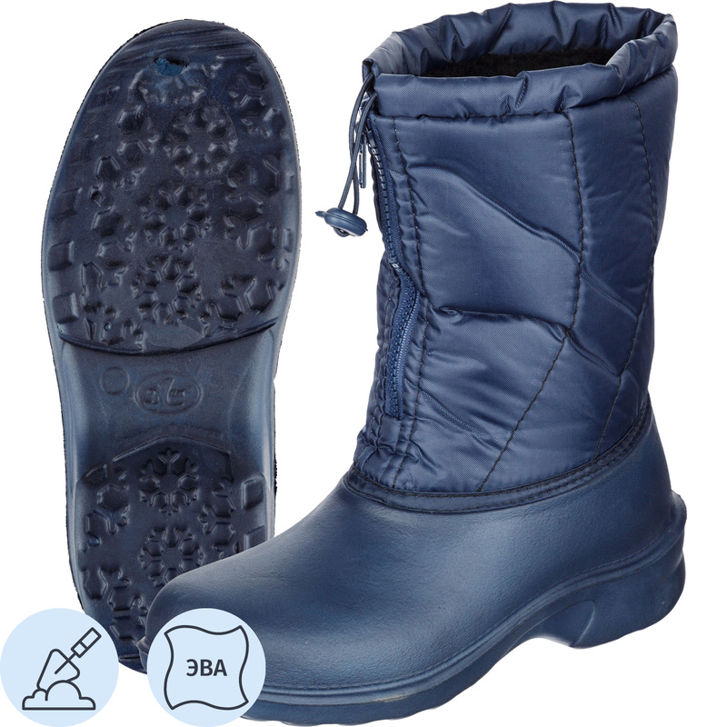 Изображение товара Женские утепленные сапоги 321 ЭВА комбинированные синие размер 40