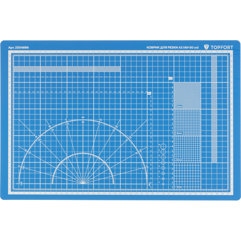 Изображение товара Коврик для резки TOPFORT А3 450x300x3 мм самовосстанавливающийся