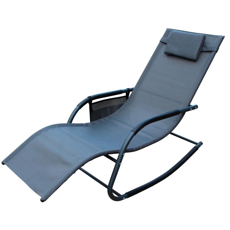 Изображение товара Лежак Джерси серый 1470x630x880 мм прочная конструкция для улицы и помещения