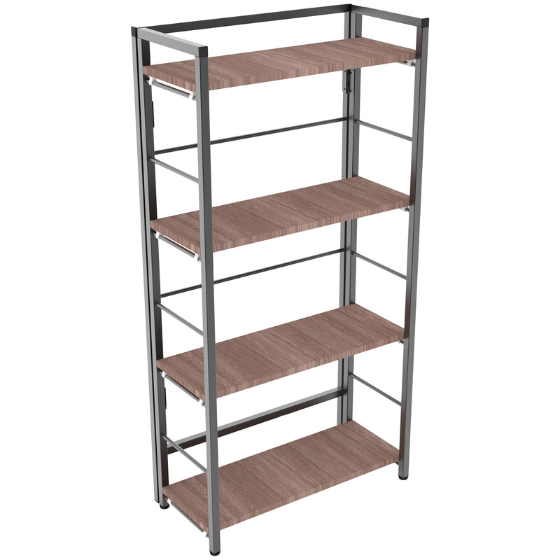 Изображение товара Стеллаж СолТи Лофт СЛС-1 (ясень шимо темный/черный, 605х295х1200 мм)